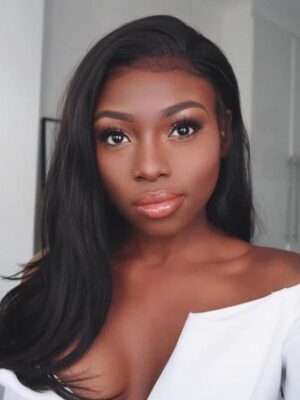 1B Natural Black Straight Wig
