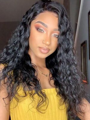 Transparent Invisible Lace Water Wave 13X4 Frontal Lace Wig